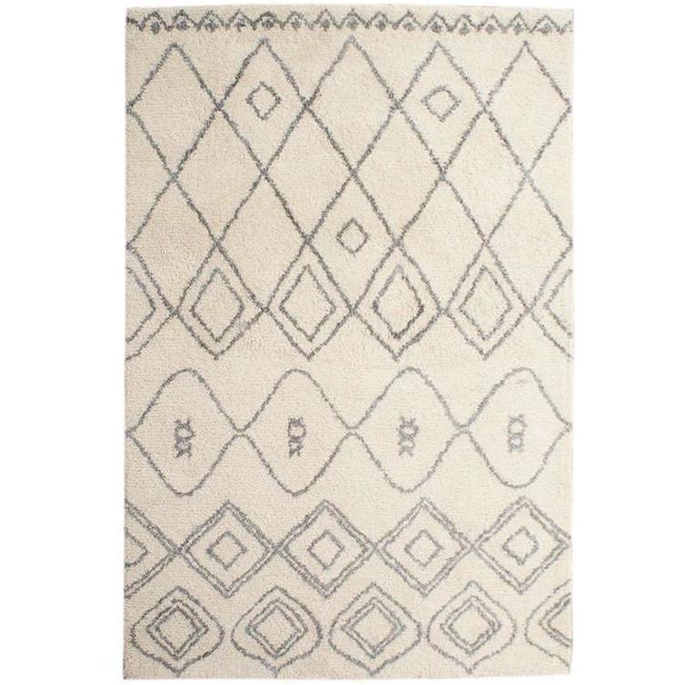 Rugs by Roo | Organic Weave Moroccan Rebel Fantasy Shag Ivory Area Rug-OW-MORFAN-0508