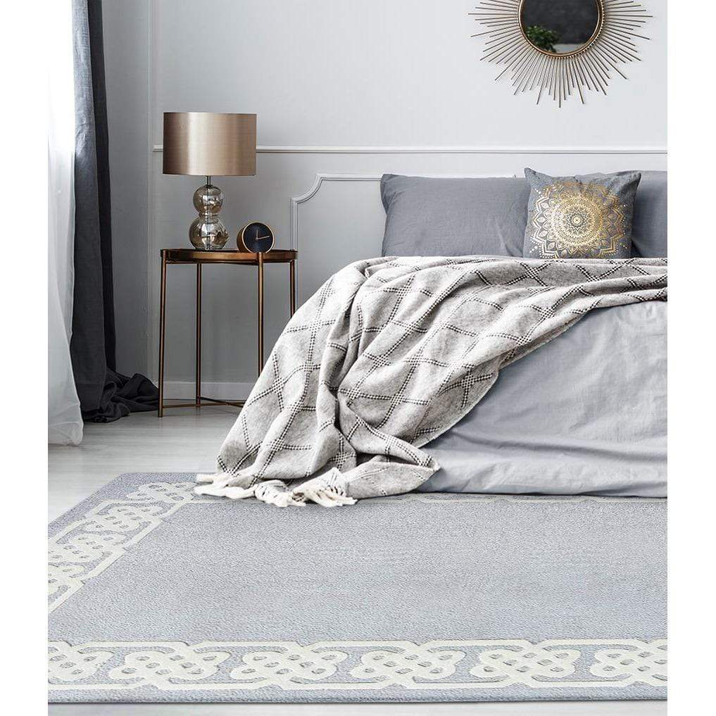 Rugs by Roo | Organic Weave Worth Avenue Grey Wool Rug-OW-WORGRY-0508