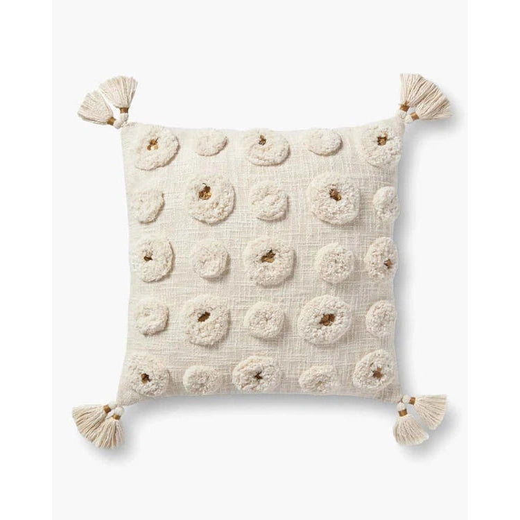Loloi Justina Blakeney Ivory Cotton Pillow